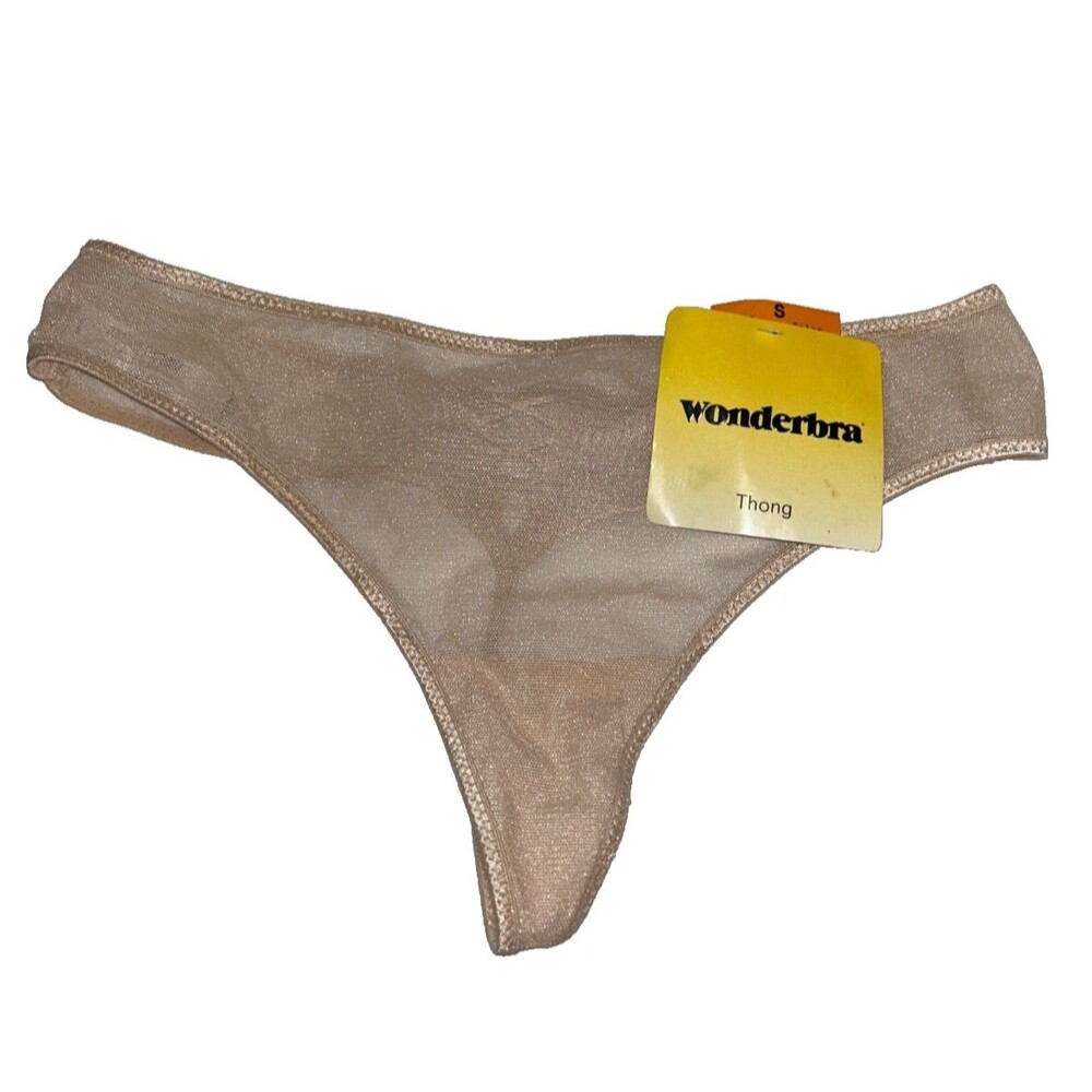 Wonderbra Women's Vintage NWT Nude Thong Panty size S